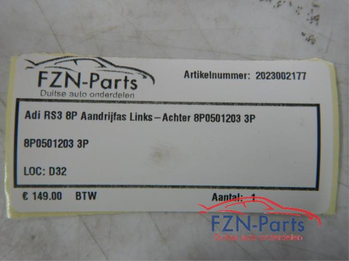 Audi RS3 8P Aandrijfas Links-achter