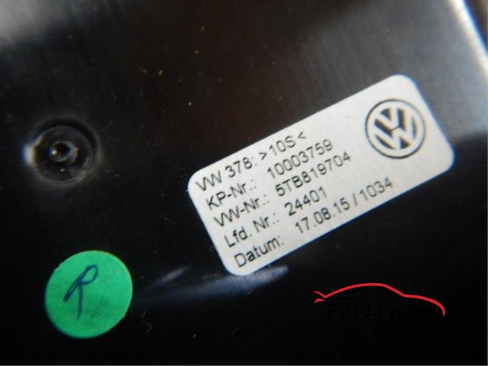 VW Touran 5TA Dashboard Inlegset hoogglans Zwart