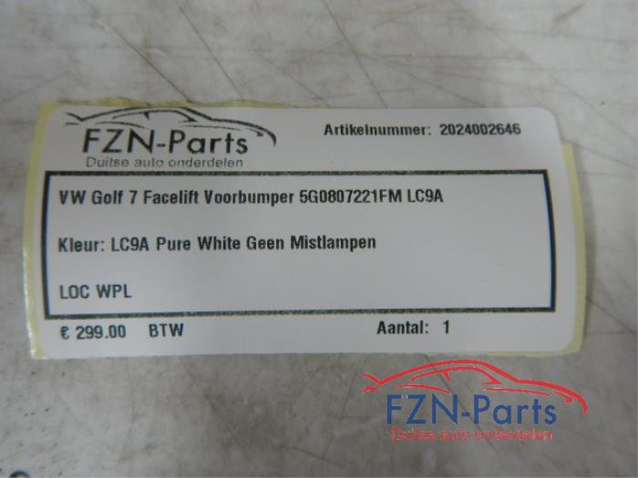 Voorbumper Volkswagen Golf (22721354)