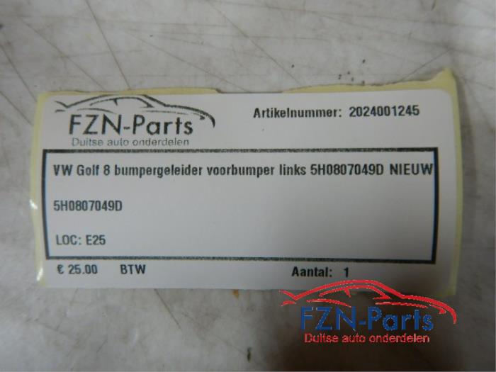 VW Golf 8 Bumpergeleider Voorbumper Links