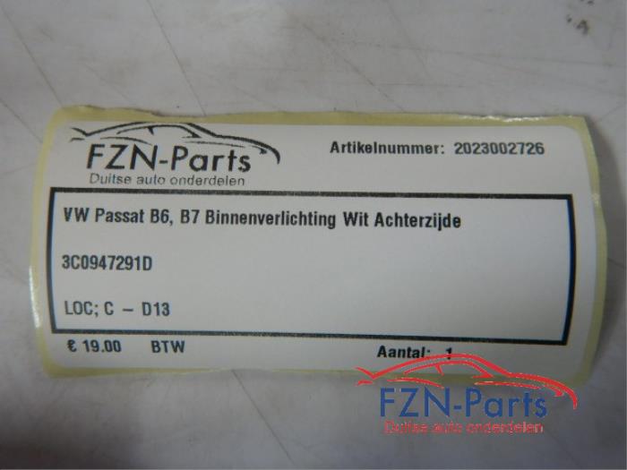 Binnenverlichting voor Volkswagen Passat (22745219)