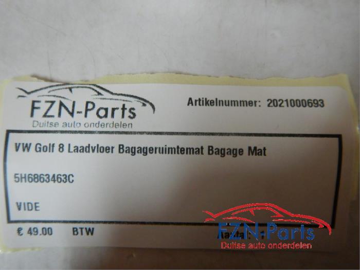 VW Golf 8 Laadvloer Bagageruimtemat Bagage Mat