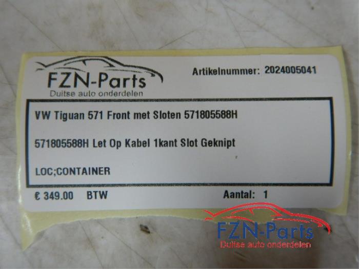 Frontdeel steun Volkswagen Tiguan (22743118)