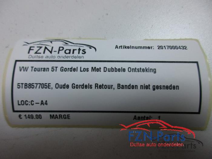 Gordelspanner links Volkswagen Touran (22742913)