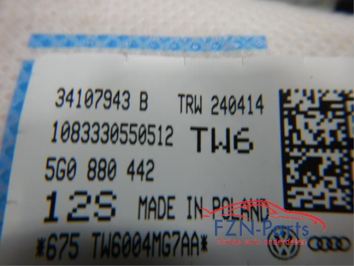Airbag stoel (zitplaats) Volkswagen Golf (22730678)