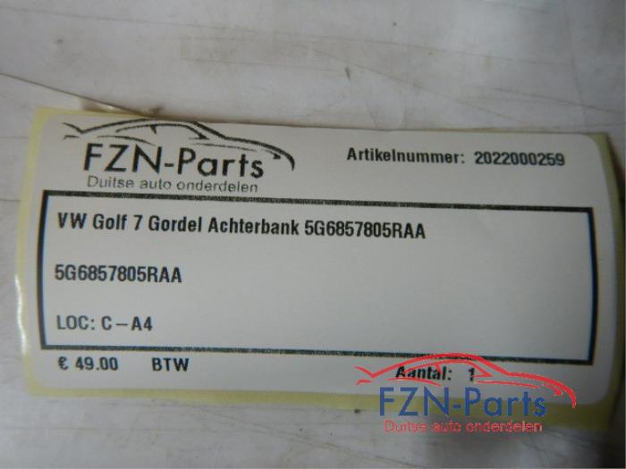 VW Golf 7 Variant Gordel Achterbank