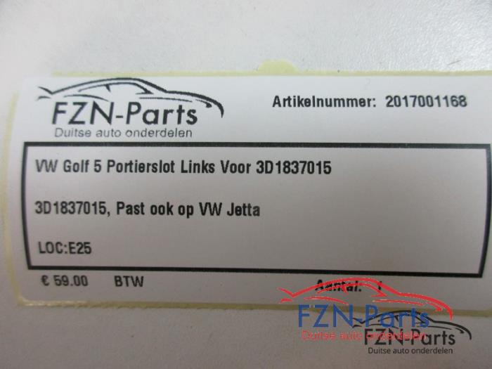 VW Golf 5 Portierslot Linksvoor