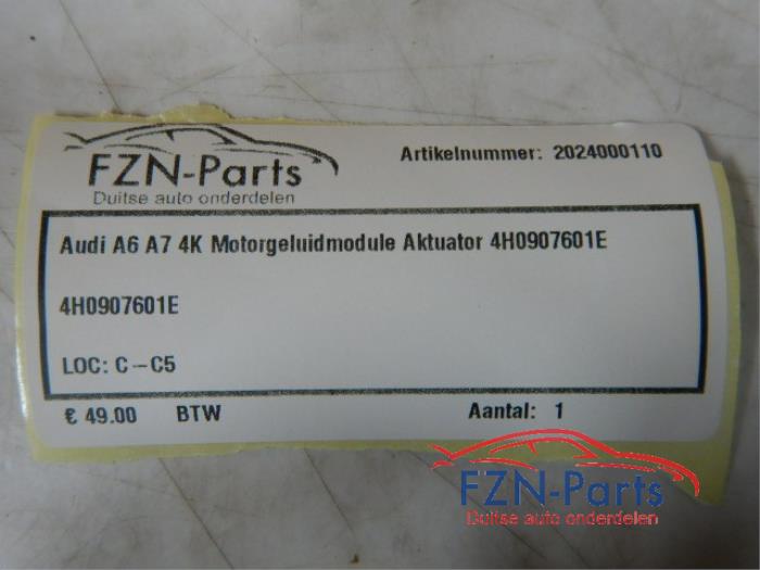 Audi A6 A7 4K Motorgeluidmodule Aktuator