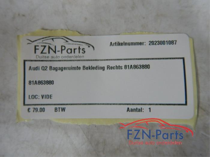 Bekleding bagageruimte Audi Q2 (22742746)