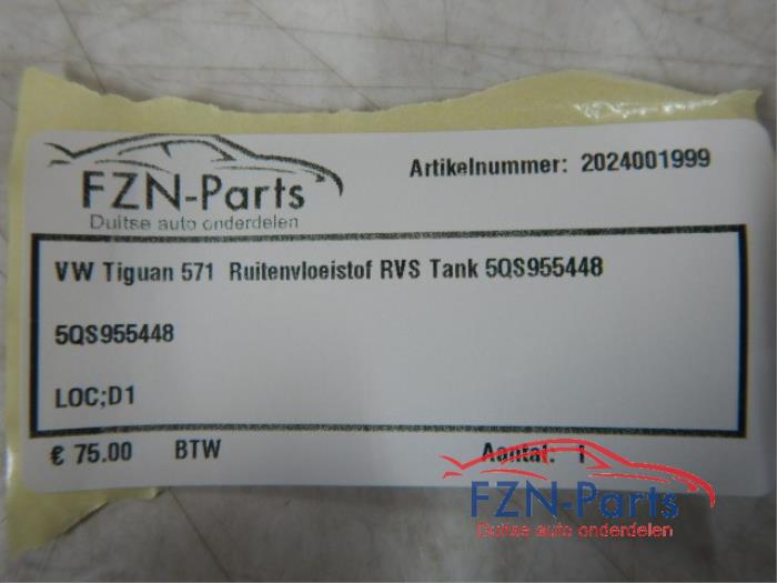 VW Tiguan 571 Ruitenvloeistof RVS Tank
