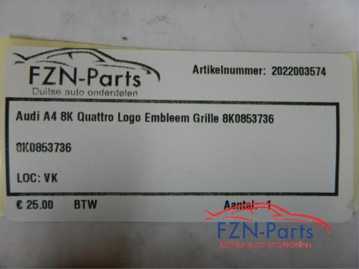 Embleem Audi A4 (22729205)