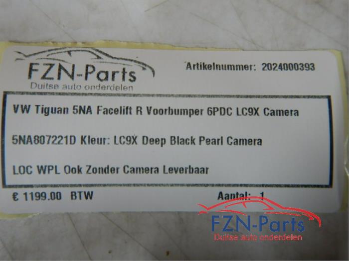 VW Tiguan 5NA Facelift R Voorbumper 6PDC LC9X Camera