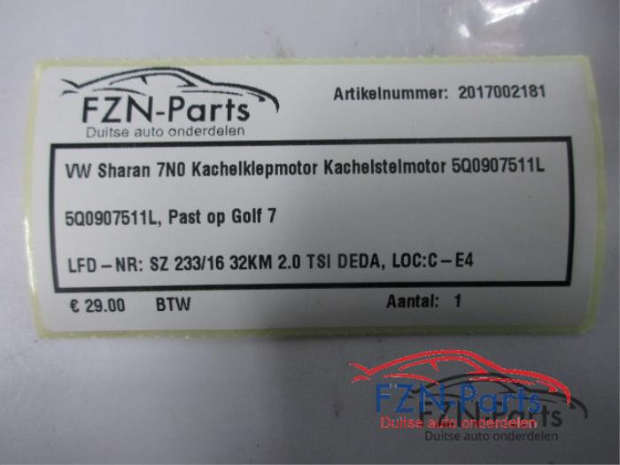 Kachelklep Motor Volkswagen Sharan (22744627)