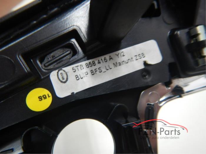 VW Touran 5TA Dashboard Inlegset hoogglans Zwart