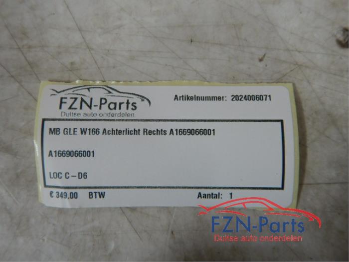 Mercedes-Benz GLE W166 Achterlicht Recht