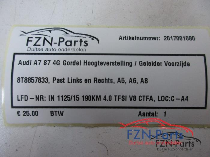 Gordel hoogteverstelling links-voor Audi A6 (22744796)