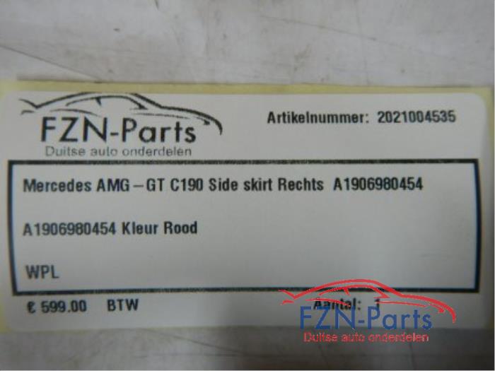 Mercedes-Benz AMG GT C190 Side Skirt Rechts