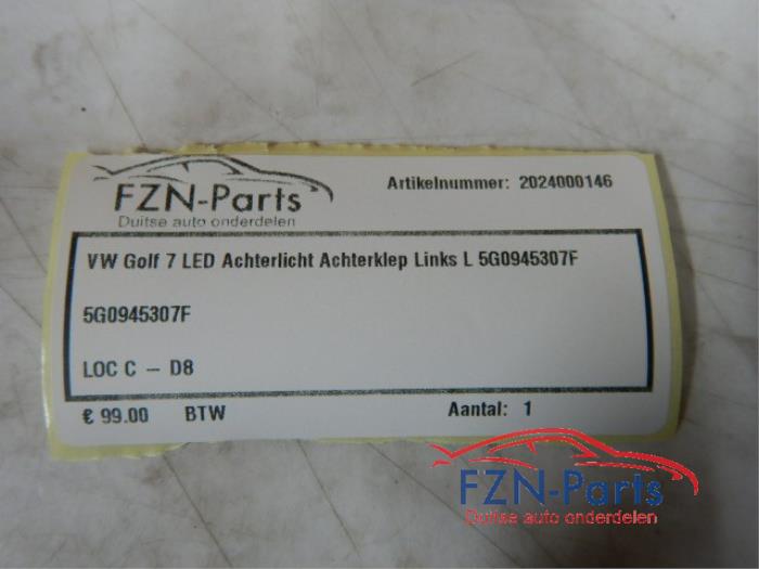 VW Golf 7 LED Achterlicht achterklep Links