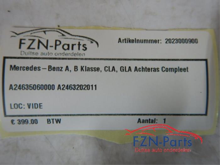Achteras voorwielaandrijving Mercedes A-Klasse (22741402)