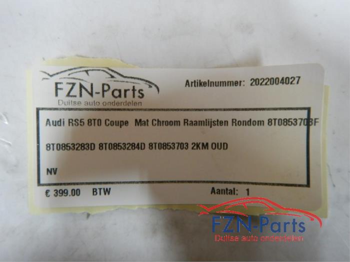 Audi RS5 8T0 Coupe Mat Chroom Raamlijsten Rondom