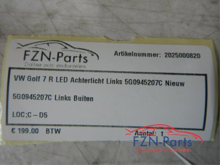 VW Golf 7 R LED Achterlicht Links