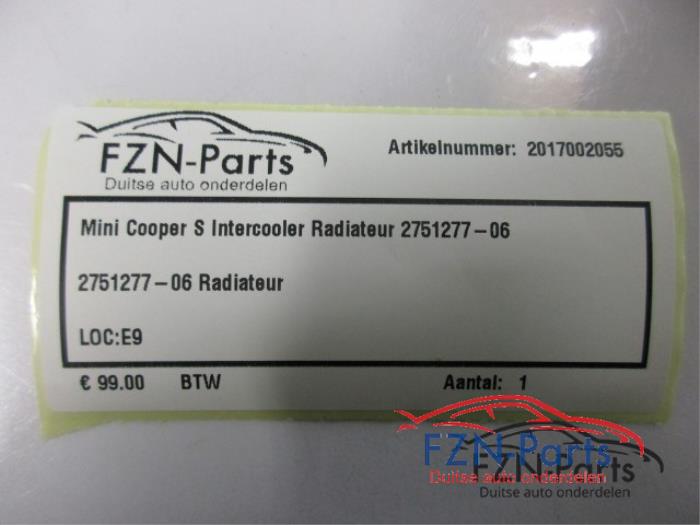 Mini Cooper S Intercooler Radiateur