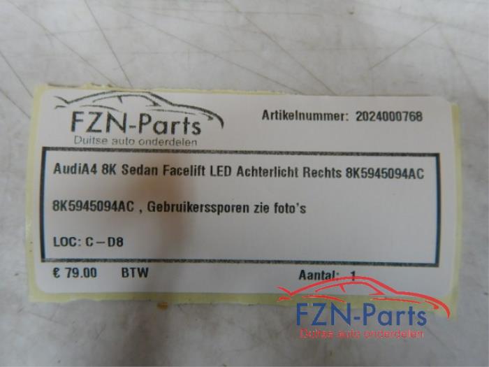 Achterlicht rechts Audi A4 (22725610)