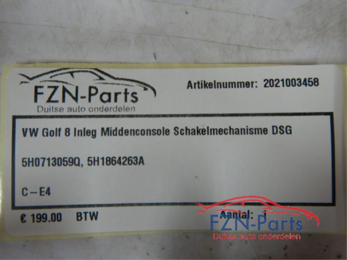 VW Golf 8 Inleg Middenconsole Schakelmechanisme DSG
