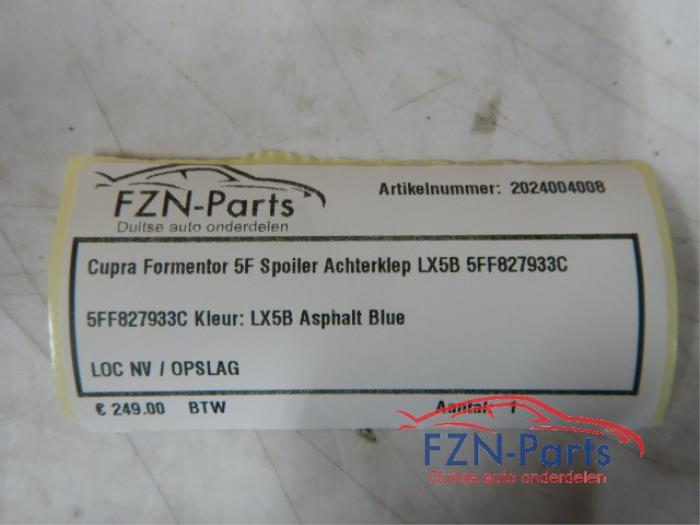 Cupra Formentor 5F Spoiler Achterklep