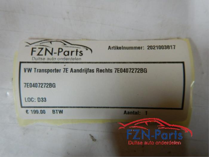 Aandrijfas rechts-voor Volkswagen Transporter (22725889)