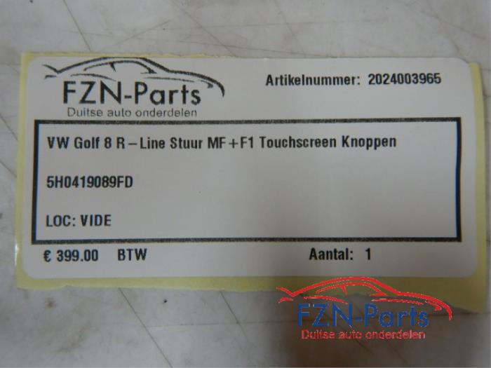 VW Golf 8 R-Line Stuur MF+F1 Touchscreen knoppen