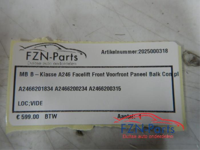 Frontdeel steun Mercedes B-Klasse (22740209)