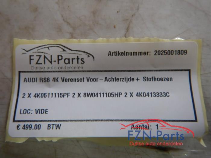 Audi RS56 4K Verenset Voor en Achter + Stofhoezen