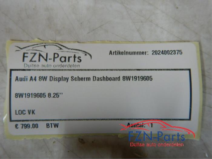 Audi A4 8W Display Scherm Dashboard
