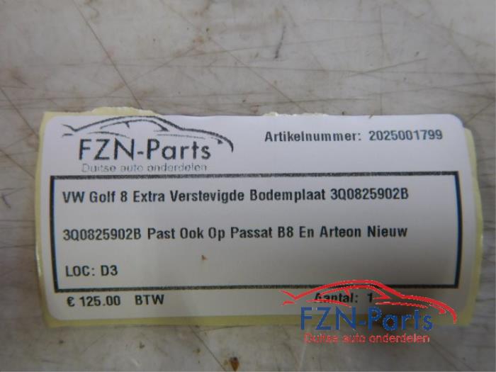 VW Golf 8 Extra verstevigde Bodemplaat