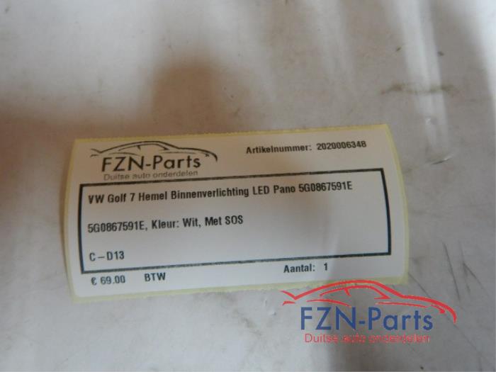 Binnenverlichting voor Volkswagen Golf (22741248)