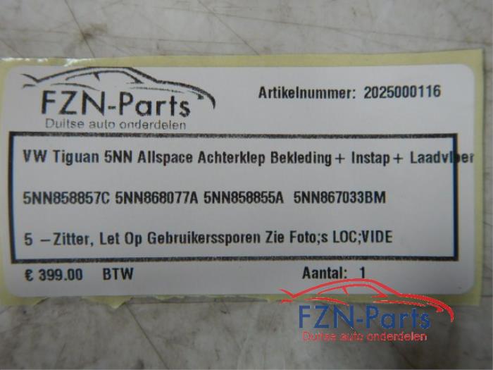 Vloerplaat bagageruimte Volkswagen Tiguan Allspace (22744310)