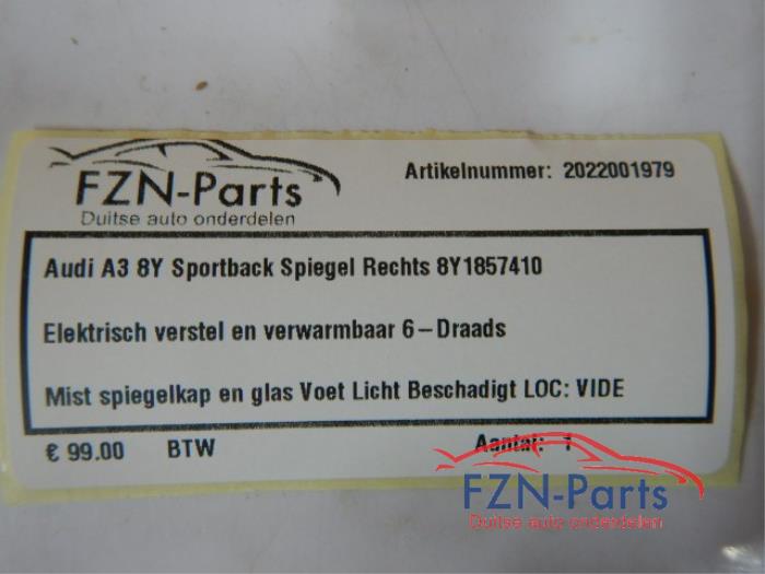 Audi A3 8Y Sportback Spiegel Links