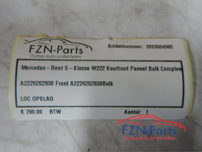 Frontdeel steun Mercedes S-Klasse (22740115)
