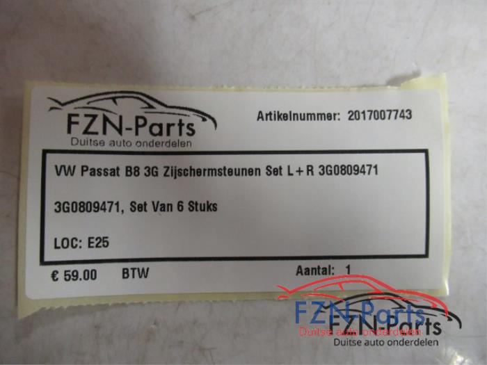 VW PAssat B8 3G Zijschermsteunen Set L+R