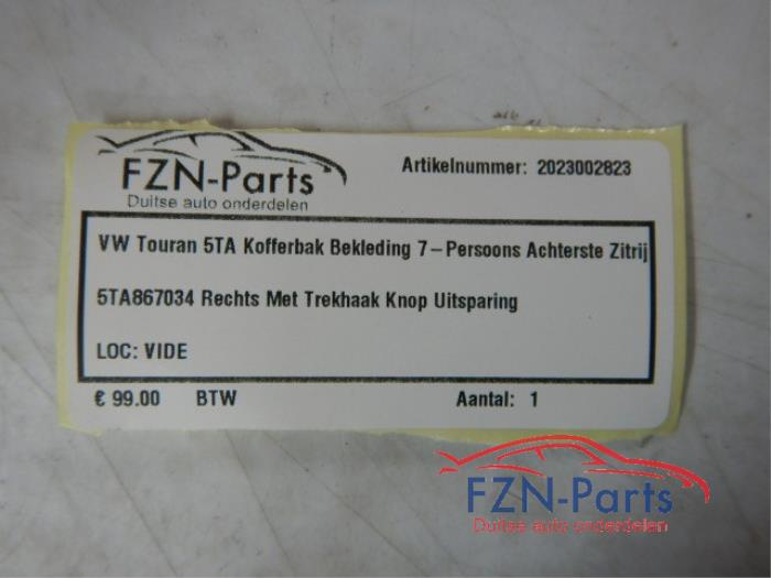 Bekleding bagageruimte Volkswagen Touran (22745279)
