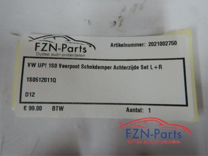VW Up! 1S0 Veerpoot Schokdemper Achterzijde Set L+R