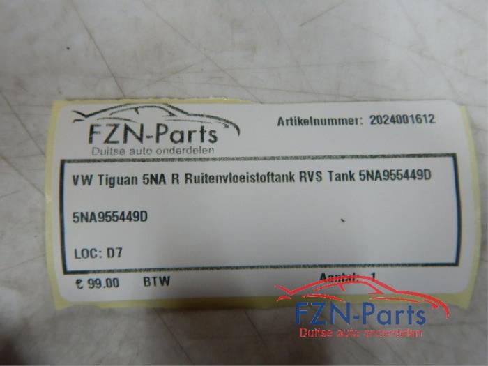VW Tiguan 5NA R Ruitenvloeistof RVS Tank