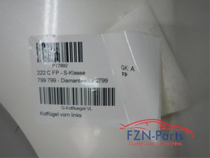 Mercedes Benz S-Klasse W222 Spatscherm zijscherm Links Kleur: Diamantweiss 9799