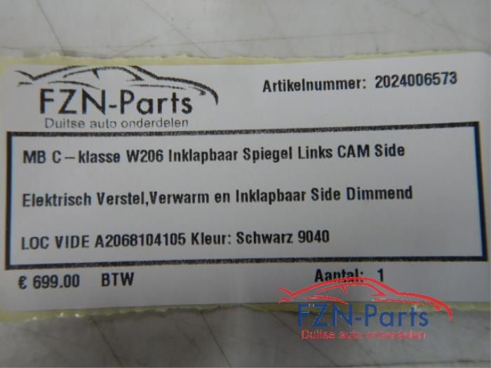 Mercedes-Benz C-Klasse W206 Spiegel Links CAM Side Inklapbaar