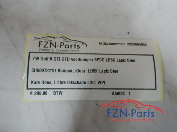 Voorbumper Volkswagen Golf (22722292)
