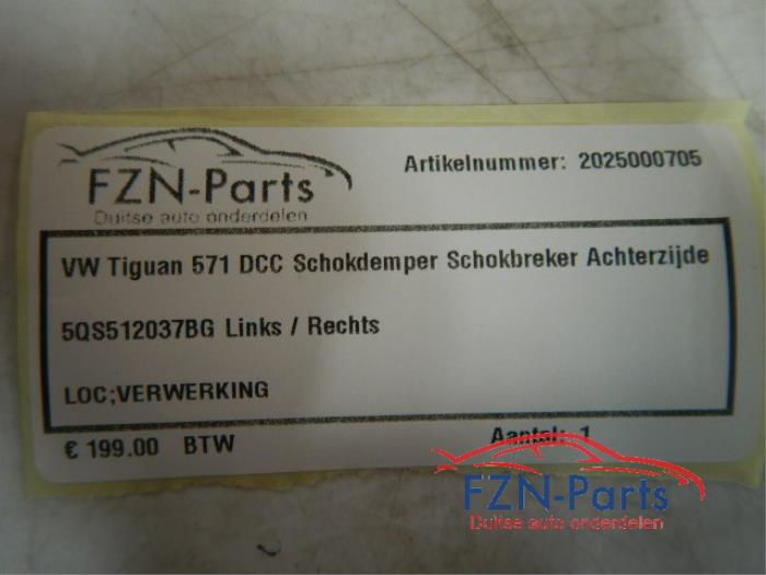 VW Tiguan 571 Schokdemper Schokbreker DCC Achterzijde