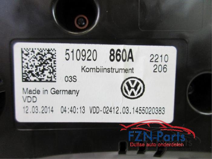 VW Golf Sportsvan Tellerunit Kilometerteller