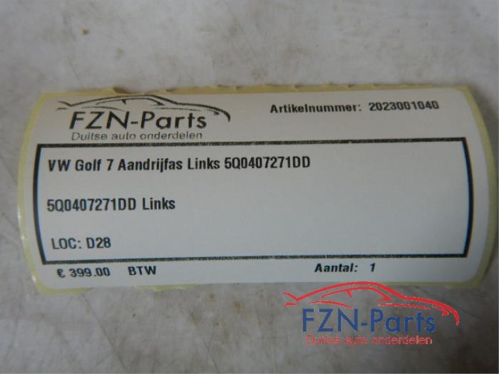Aandrijfas links-voor Volkswagen Golf (22724928)