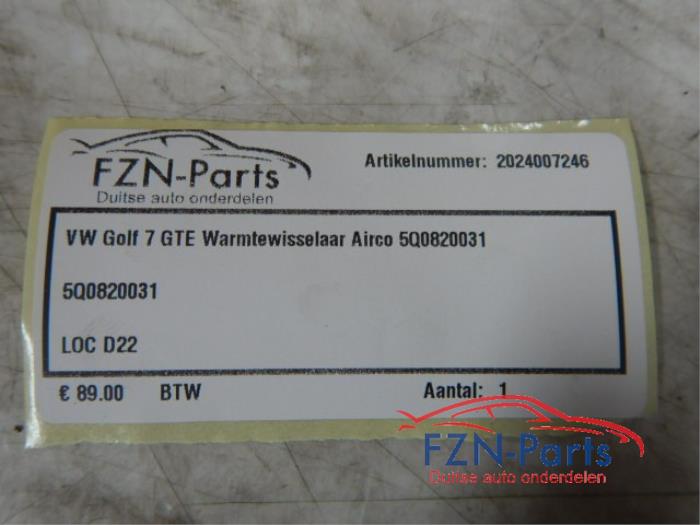 Warmtewisselaar Volkswagen Golf (22741966)